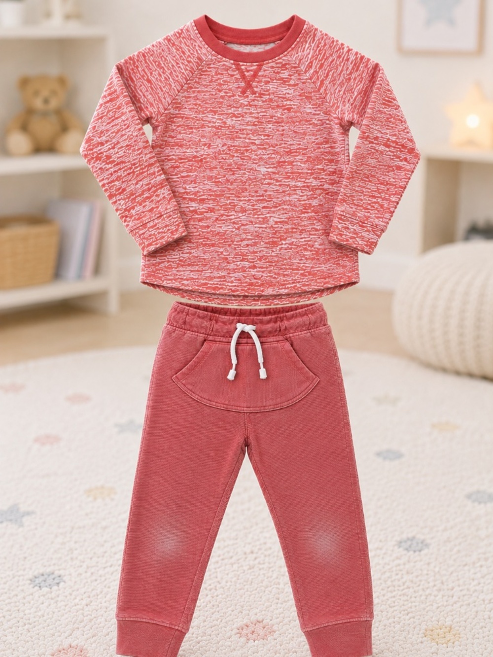 Cat & Jack Girls/Boys 2-Piece Outfit – Long Sleeve Top & Jogger Pants – Size 4T
